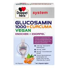 Abbildung: Doppelherz Glucosamin 1000 + Curcuma vegan syst.Kapseln  120 St, Kapseln PZN 17250534 