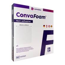 Abbildung: CONVAFOAM Schaumverband nicht-adhäsiv 20x20 cm 5 St, Verband PZN 17256666 