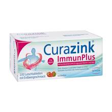 Abbildung: Curazink Immunplus Lutschtabletten 100 St, Lutschtabletten PZN 17258820 