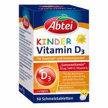 Abbildung: Abtei Kinder Vitamin D3 Schmelztabletten 50 St, Schmelztabletten PZN 17261182 