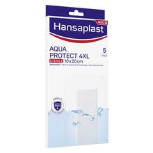 Abbildung: Hansaplast Aqua Protect Wundverband steril 10x20 cm 5 St, Pflaster PZN 17268540 