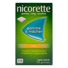 Abbildung: Nicorette Kaugummi 2 mg freshfruit 105 St, Kaugummi PZN 17276930 