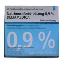 Abbildung: NATRIUMCHLORID-Lösung 0,9% Deltamedica Luer-Lo Pl. 20X10 ml, Injektionslösung PZN 17393050 