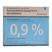 Abbildung: Natriumchlorid-Lösung 0,9% Deltamedica Luer Pl. 20X20 ml, Injektionslösung PZN 17393073 