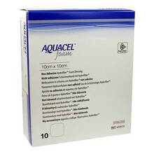 Abbildung: AQUACEL Foam nicht adhäsiv 10x10 cm Verband 10 St, Verband PZN 17399911 