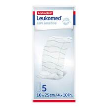 Abbildung: Leukomed skin sensitive steril 10x25 cm 5 St, Pflaster PZN 17411026 