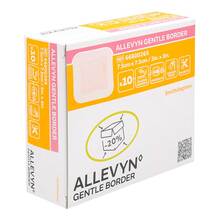 Abbildung: Allevyn Gentle Border 7,5x7,5 cm Schaumverband  10 St, Verband PZN 17413841 
