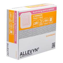 Abbildung: ALLEVYN Ag Gentle Border 7,5x7,5 cm Wundverband 10 St, Verband PZN 17413901 