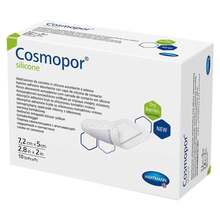 Abbildung: Cosmopor silicone Wundverband 5x7,2 cm 10 St, Verband PZN 17417750 