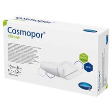 Abbildung: Cosmopor silicone Wundverband 8x15 cm 10 St, Verband PZN 17417773 