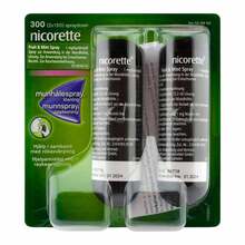 Abbildung: Nicorette Fruit & Mint Spray 1 mg / Sprühstoß 2 St, Spray PZN 17450285 