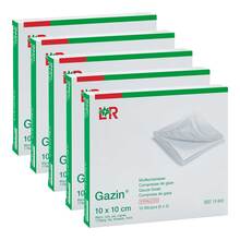 Abbildung: GAZIN Mullkomp.10x10 cm unsteril 8fach Op 100 St, Kompressen PZN 17451959 