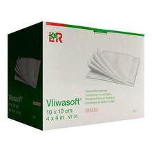 Abbildung: VLIWASOFT Vlieskompressen steril 10x10 cm 4l. 150 St, Kompressen PZN 17492272 