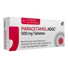 Abbildung: Paracetamol Adgc 500 mg Tabletten 10 St, Tabletten PZN 17502473 