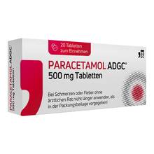 Abbildung: Paracetamol Adgc 500 mg Tabletten 20 St, Tabletten PZN 17502496 