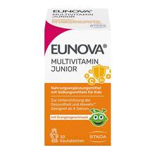Abbildung: Eunova Junior Kautabletten mit Orangengeschmack 30 St, Kautabletten PZN 17513399 