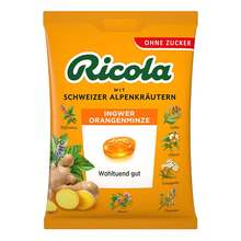Abbildung: Ricola ohne Z.Beutel Ingwer Orangenminze Bonbons 75 g, Bonbons PZN 17518391 