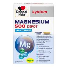Abbildung: Doppelherz Magnesium 500 Depot system Tabletten 30 St, Tabletten PZN 17536526 