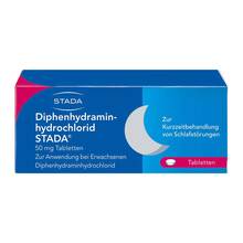Abbildung: Diphenhydraminhydrochlorid Stada 50 mg Tabletten 20 St, Tabletten PZN 17542797 