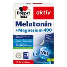 Abbildung: Doppelherz Melatonin + Magnesium 400 Tabletten 30 St, Tabletten PZN 17573013 