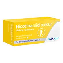 Abbildung: Nicotinamid axicur 200 mg Tabletten 100 St, Tabletten PZN 17620480 