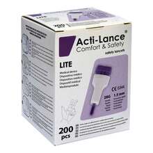 Abbildung: SICHERHEITS-LANZETTEN Acti-Lance lite 28 G 200 St, Lanzetten PZN 17627861 