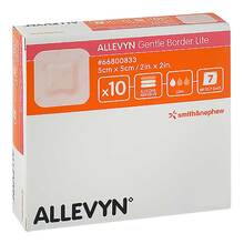 Abbildung: Allevyn Gentle Border Lite 5x5 cm Schaumverband  10 St, Verband PZN 17830906 