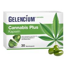 Abbildung: Gelencium Cannabis Plus Kapseln mit Vitamin B12 30 St, Weichkapseln PZN 17839899 