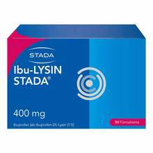 Abbildung: Ibu-Lysin Stada 400 mg Filmtabletten 50 St, Filmtabletten PZN 17855088 