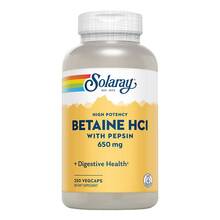 Abbildung: Betain Hcl 650 mg + Pepsin Solaray Kapseln 250 St, Kapseln PZN 17906532 