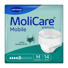 Abbildung: Molicare Premium Mobile 5 Tropfen Größe M 14 St, Beutel PZN 17936326 
