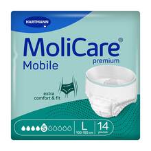 Abbildung: Molicare Premium Mobile 5 Tropfen Größe L 14 St, Beutel PZN 17936349 