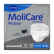 Abbildung: Molicare Premium Mobile 10 Tropfen Größe M 14 St, Beutel PZN 17936622 