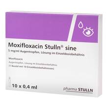 Abbildung: Moxifloxacin Stulln sine 5mg / ml Atr i.Einzeldo.beh 10X0.4 ml, Augentropfen PZN 17943993