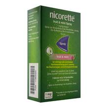 Abbildung: Nicorette Fruit & Mint Spray 1 mg / Sprühstoß 2 St, Spray PZN 17969395 