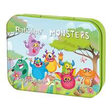 Abbildung: RATIOLINE Kinderpflaster Strips 3 Größen Blechbox 20 St, Pflaster PZN 17977377 