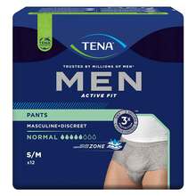 Abbildung: Tena Men Act.Fit Inkontinenz Pants norm.S / M grau 12 St PZN 17981640 