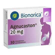 Abbildung: Agnucaston 20 mg Filmtabletten 30 St, Filmtabletten PZN 17982846 