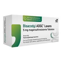 Abbildung: Bisacodyl Adgc Laxans 5 mg magensaftresistent Tabletten 100 St, Tabletten magensaftresistent PZN 18026572 