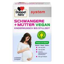 Abbildung: Doppelherz Schwangere + Mütter vegan syst.Kombipack. 60 St, Kombipackung PZN 18053764 