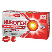 Abbildung: Nurofen 400 mg Weichkapseln 30 St, Weichkapseln PZN 18065810 