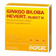 Abbildung: Ginkgo biloba Hevert injekt N Ampullen 10X2 ml, Ampullen PZN 18092853 