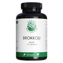 Abbildung: Green Naturals Brokkoli + 13% Sulforaphan vegan Kapseln  180 St, Kapseln PZN 18099217 