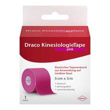 Abbildung: DRACO KINESIOLOGIETAPE 5 cmx5 m pink 1 St, Verband PZN 18108672 