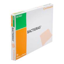 Abbildung: BACTIGRAS antiseptische Paraffingaze 10x10 cm 10 St, Wundgaze PZN 18110373 