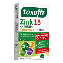 Abbildung: Taxofit Zink + Histidin+Selen Depot Tabletten 40 St, Tabletten PZN 18112969 