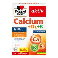 Abbildung: Doppelherz Calcium + D3+K Tabletten 120 St, Tabletten PZN 18114684 