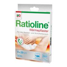 Abbildung: Ratioline Wärmepflaster Nacken / Schulter 9x29 cm 3 St, Pflaster PZN 18128640 
