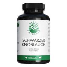 Abbildung: Green Naturals schwarzer Knoblauch 600mg mit Sac Kps 180 St, Kapseln PZN 18133109 