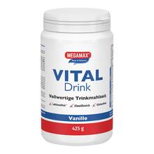 Abbildung: Megamax Vital Drink Vanille Pulver 425 g, Pulver PZN 18159505 